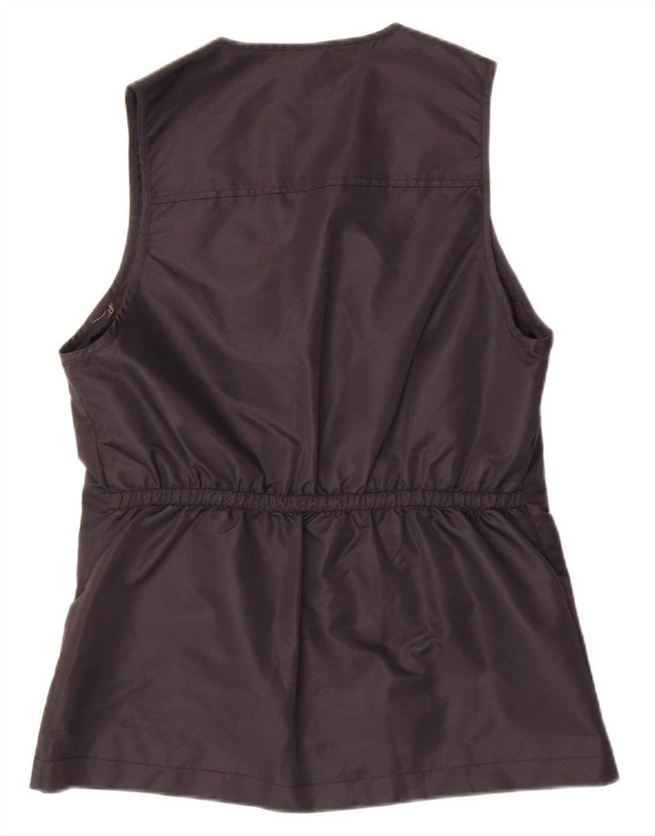 VINTAGE Ženska uslužna jakna UK 10/12 Srednje crni poliamid