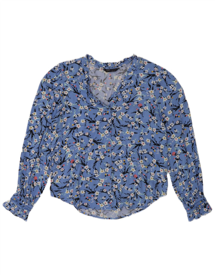 Marks & Spencer ženska prevelika košulja bluza UK 8 Mala plava cvjetna