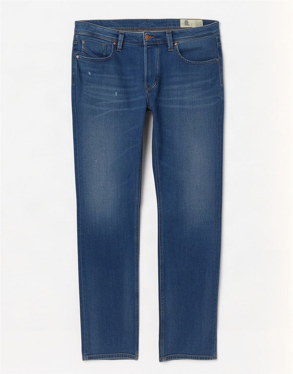Diesel Mens Larkee Regular Fit Straight Jeans W34 L34 Plavi pamuk