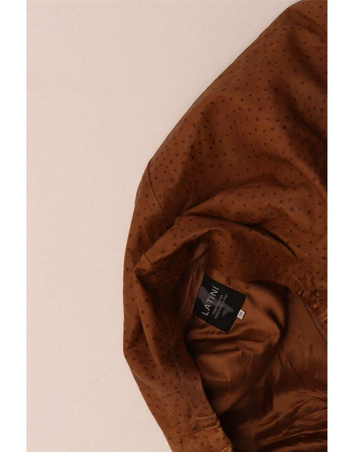 VINTAGE muška kožna jakna IT 56 3XL smeđa točkasta