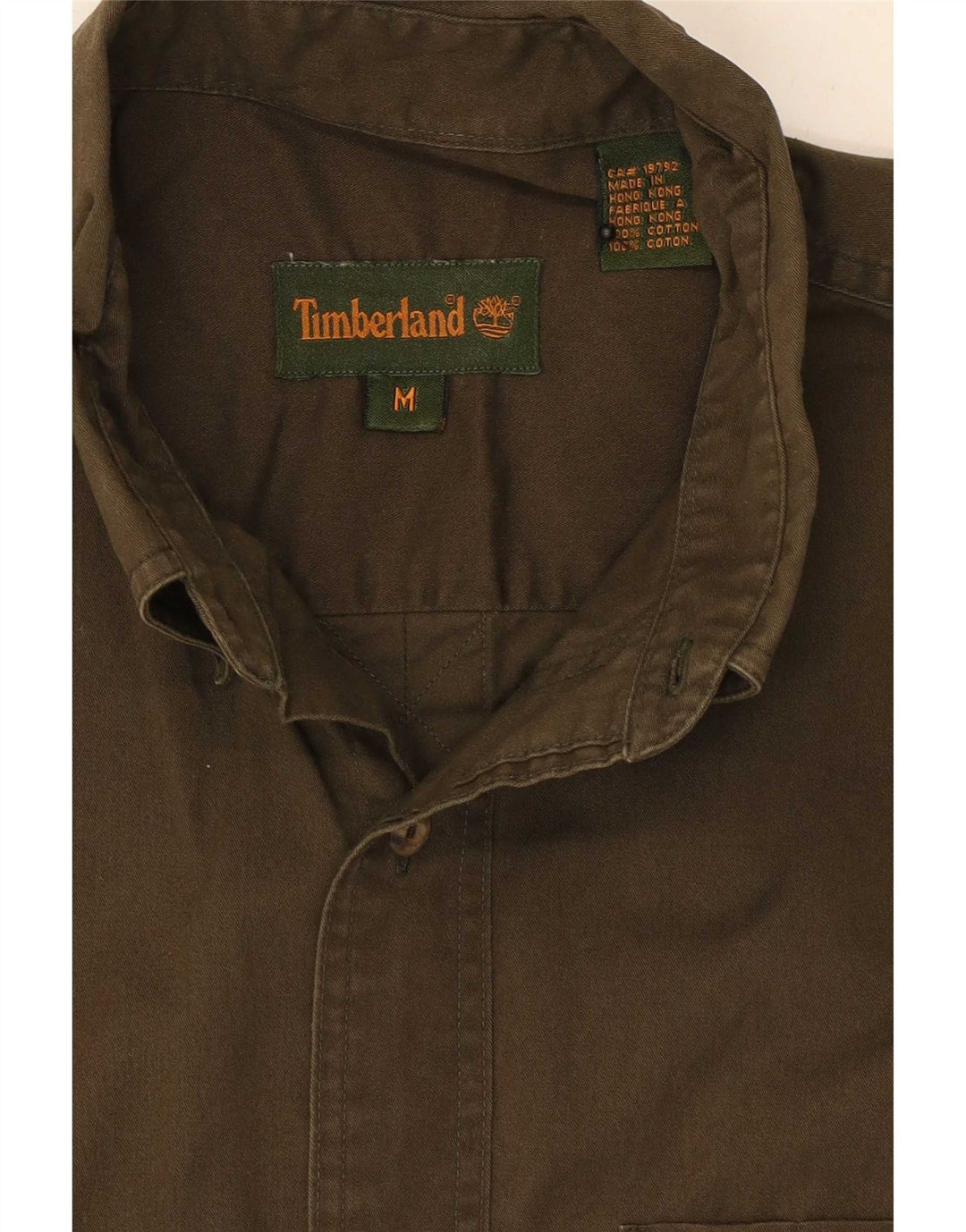 Timberland muška košulja, srednji kaki pamuk