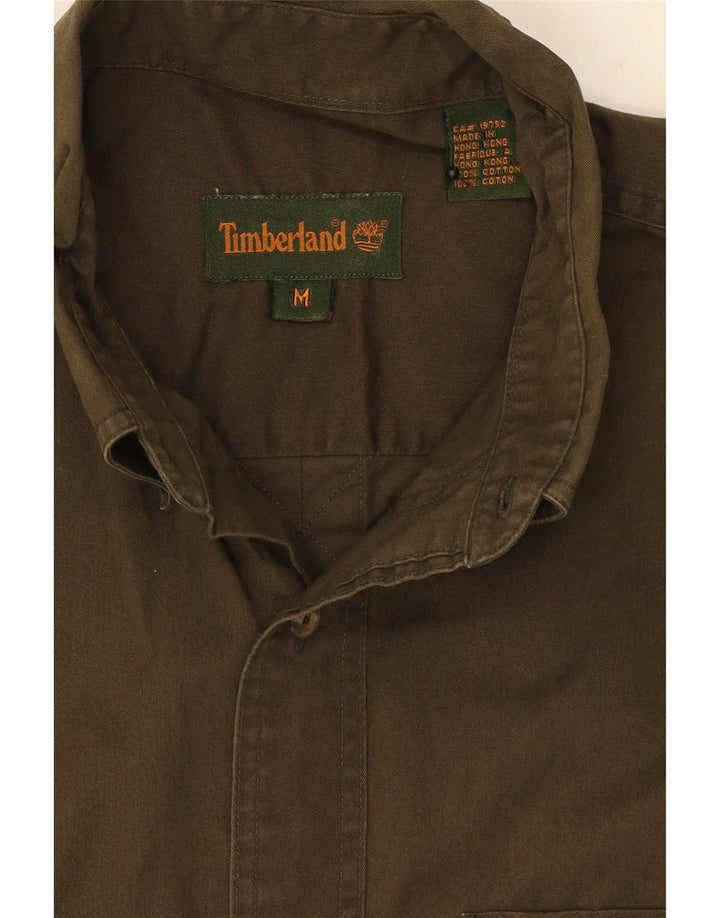Timberland muška košulja, srednji kaki pamuk