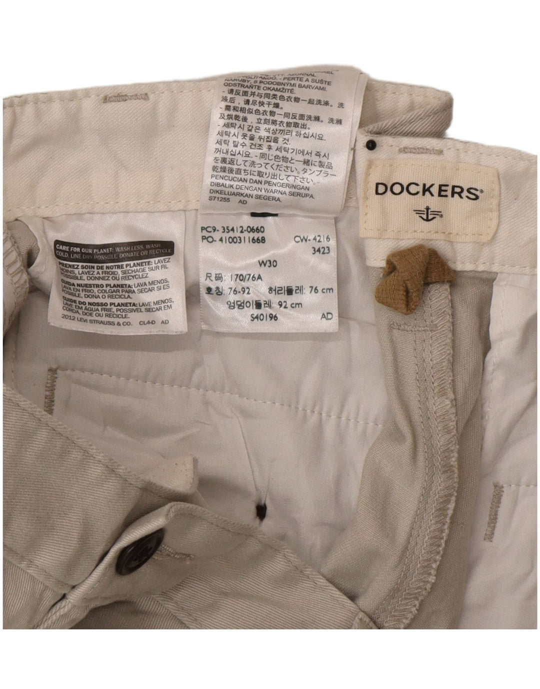 Dockers muške kargo kratke hlače W30 srednje bež pamuk