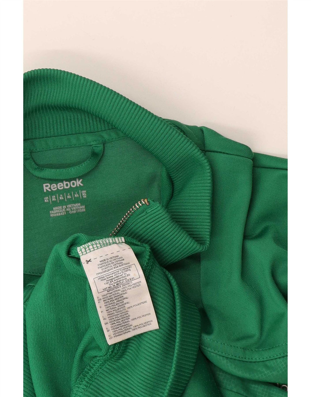 Reebok muška trenirka gornja jakna XL zeleni poliester