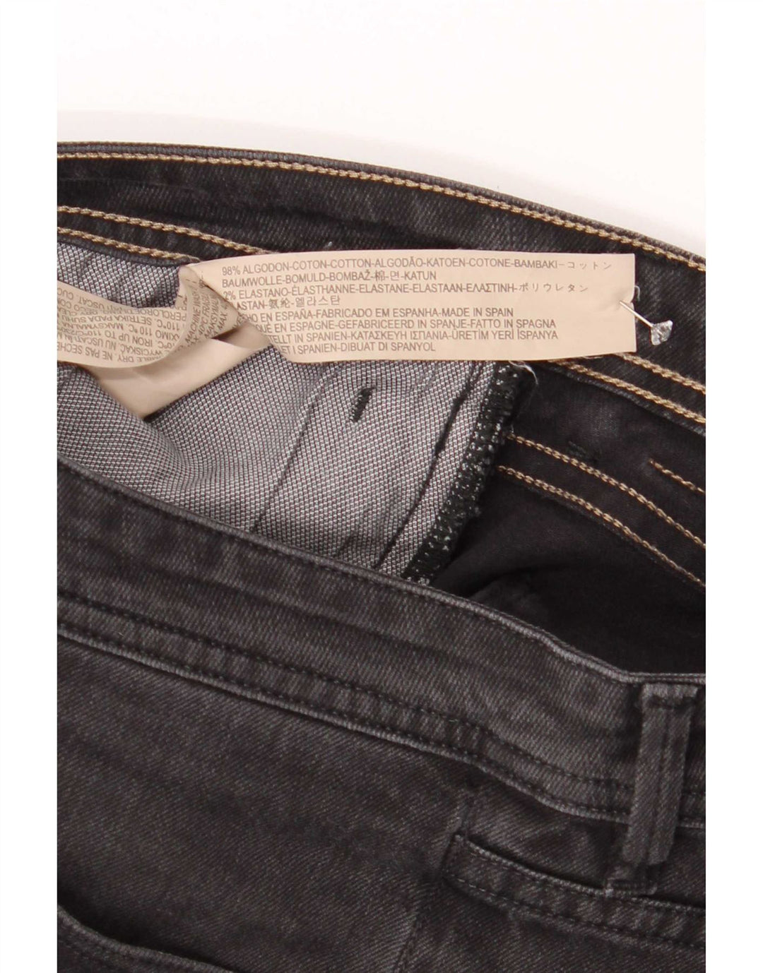 Massimo Dutti Muške uske traperice EU 42 Large W32 L30 Sivi pamuk