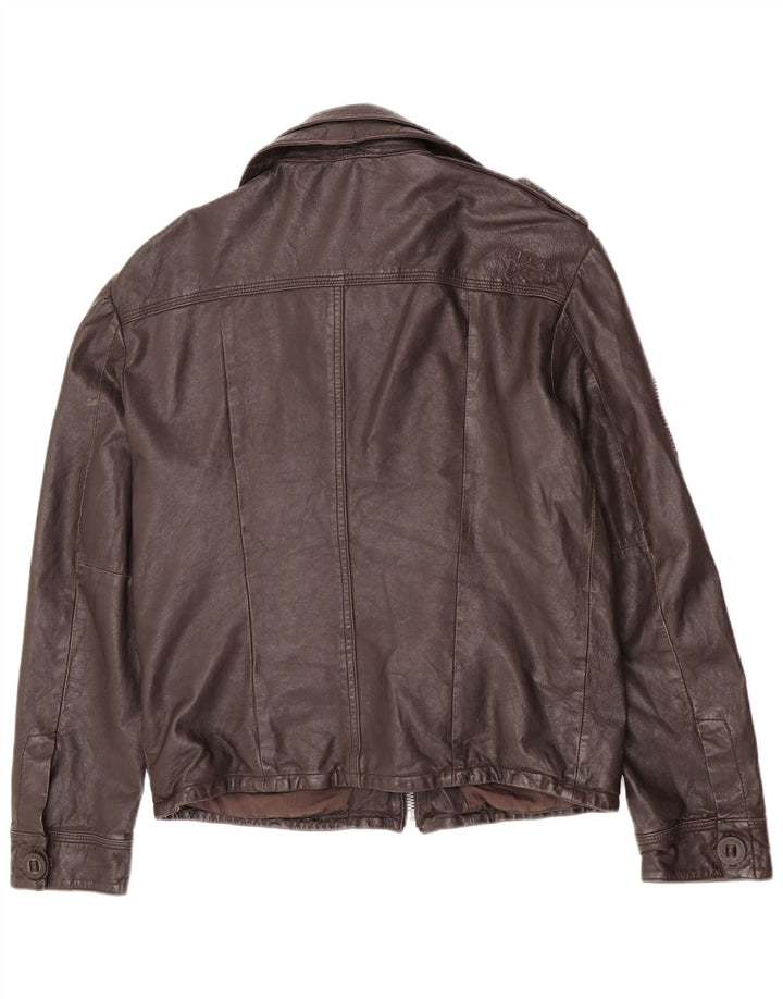 Superdry muška vojna kožna jakna UK 42 XL smeđa