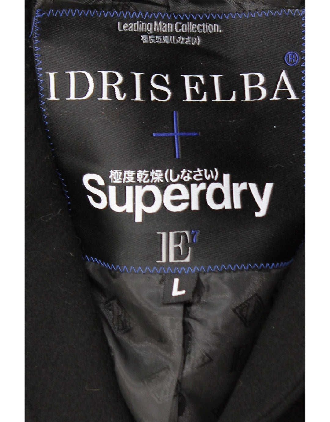 SUPERDRY muški kaput UK 40 velika crna vuna
