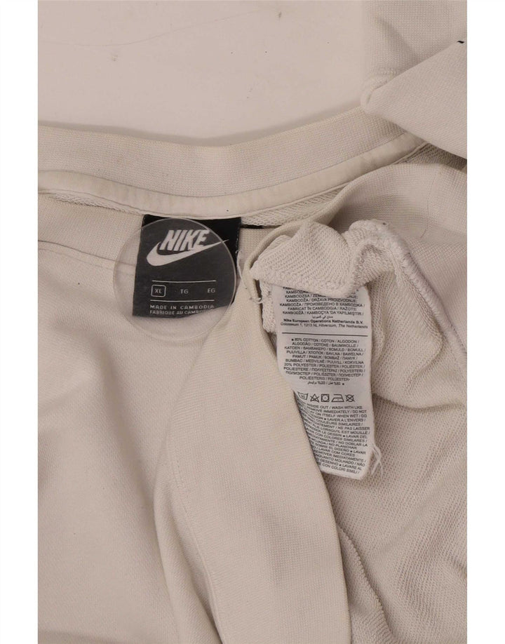 Nike Muški džemper XL Graphic Sweatshirt Bijeli pamuk