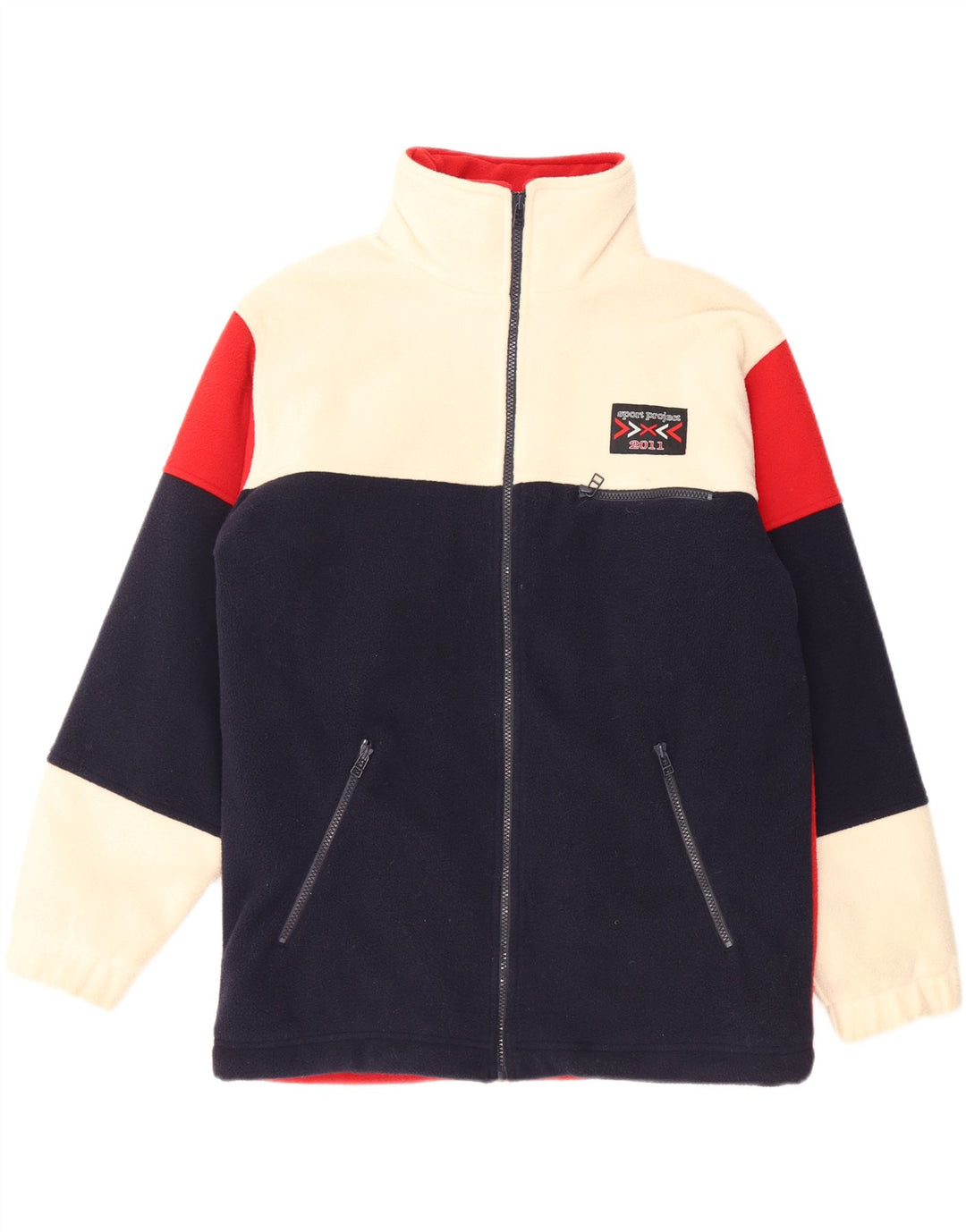 CRANE Muška jakna od flisa širokog kroja UK 36 Mali raznobojni blok u boji