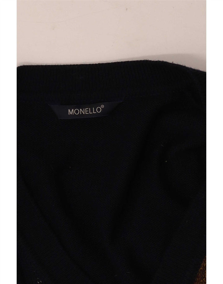 Monello muški kardigan pulover veliki tamnoplavi geometrijski