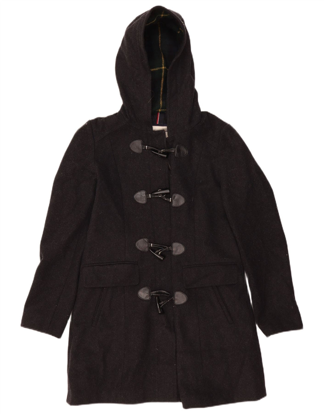 Tommy Hilfiger ženski duffle kaput s kapuljačom UK 10 Mala siva vuna