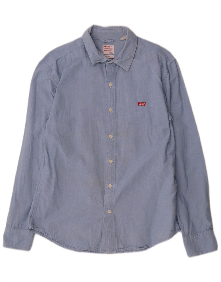 Levi's muška uska košulja srednje plave boje pamuka
