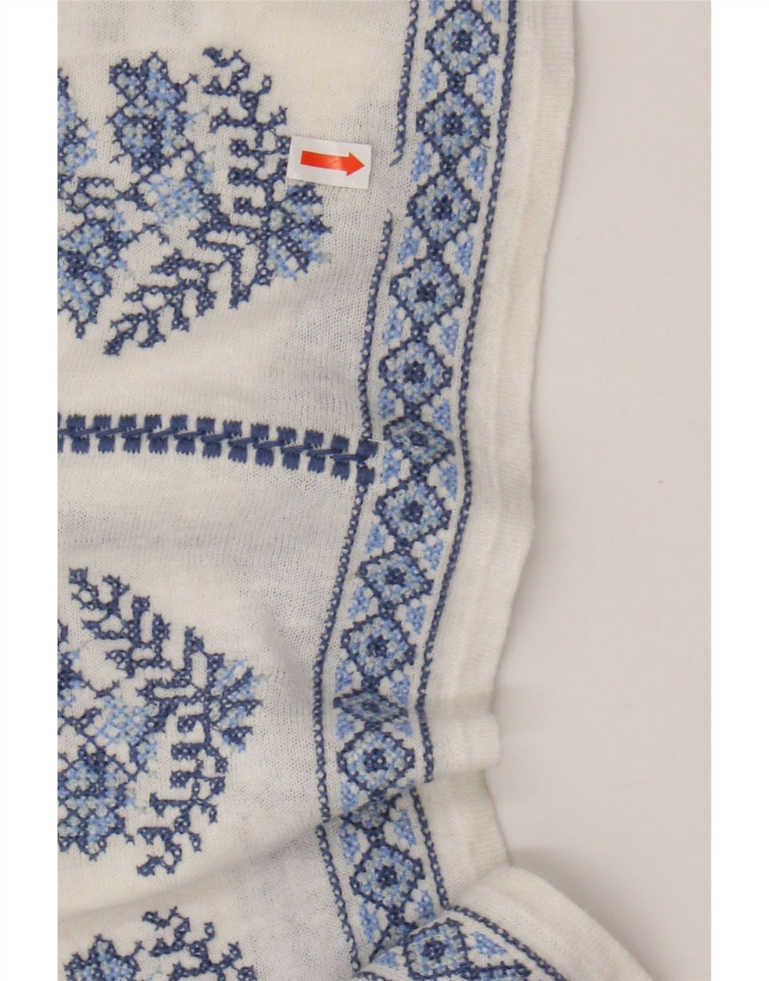 MONSOON gornji dio ženske bluze UK 16 Large Off White Floral Lan