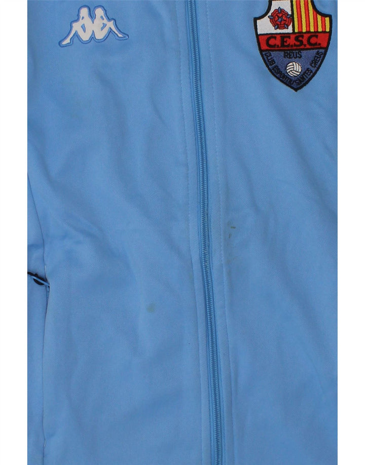 KAPPA Boys Graphic Tracksuit Top Jacket 9-10 Years Blue Colourblock Vintage Kappa and Second-Hand Kappa from Messina Hembry 