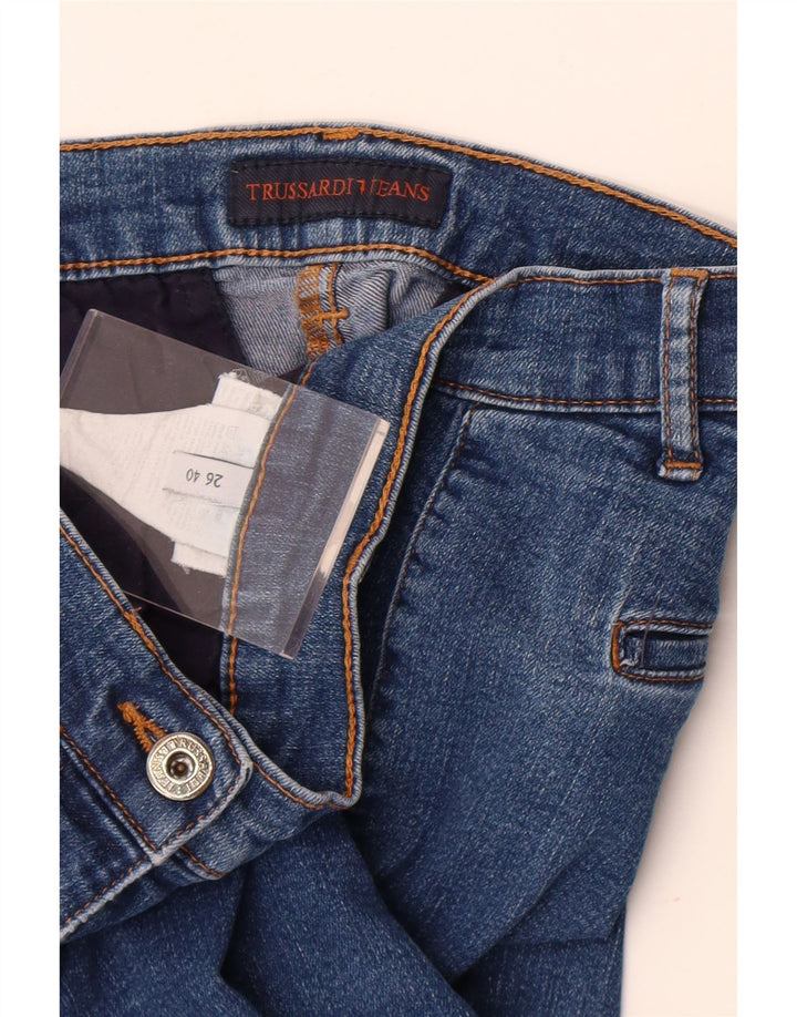 Trussardi ženske uske traperice IT 40 male W26 L31 plavi poliester