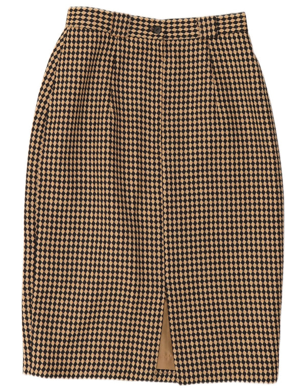 Michael H Ženska Pencil Suknja UK 12 Srednja W26 Bež Argyle/Diamond Wool