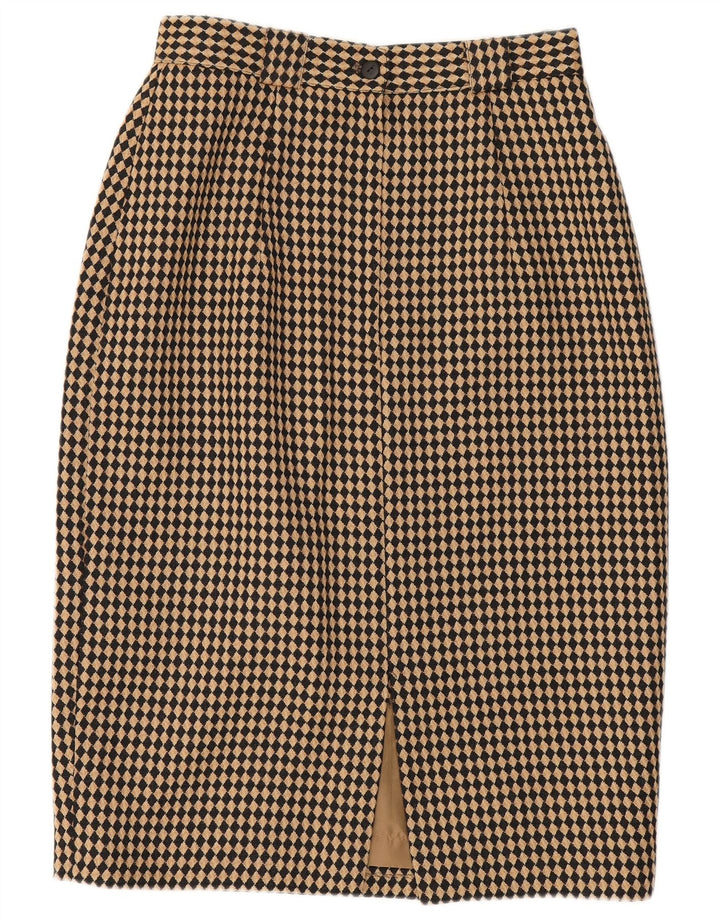 Michael H Ženska Pencil Suknja UK 12 Srednja W26 Bež Argyle/Diamond Wool