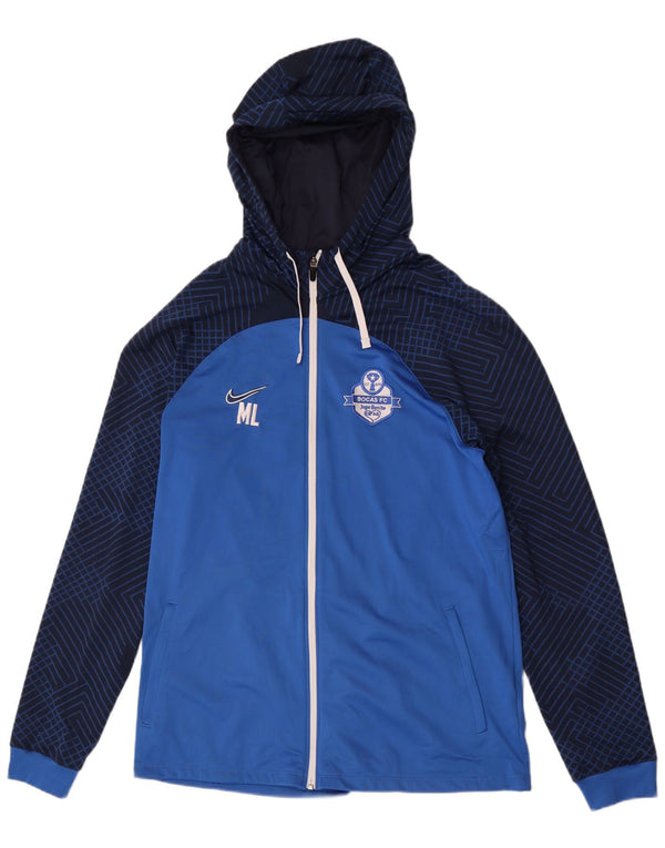 Nike Mens Bocas F.C. Pulover s kapuljačom s patentnim zatvaračem XL plave boje