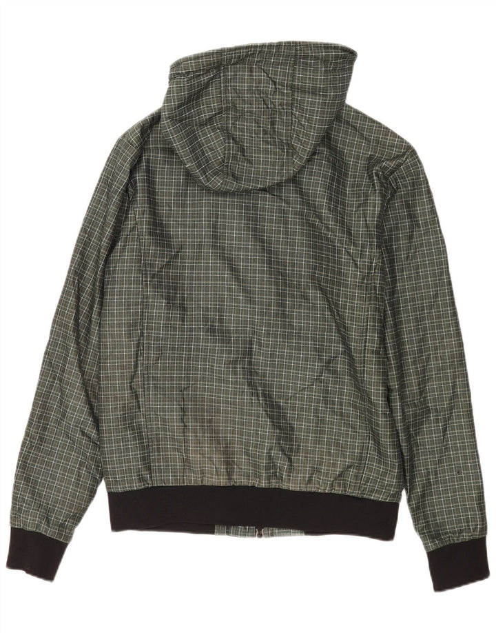Zara muška bomber jakna s kapuljačom UK 38 Srednje zeleni karirani poliester