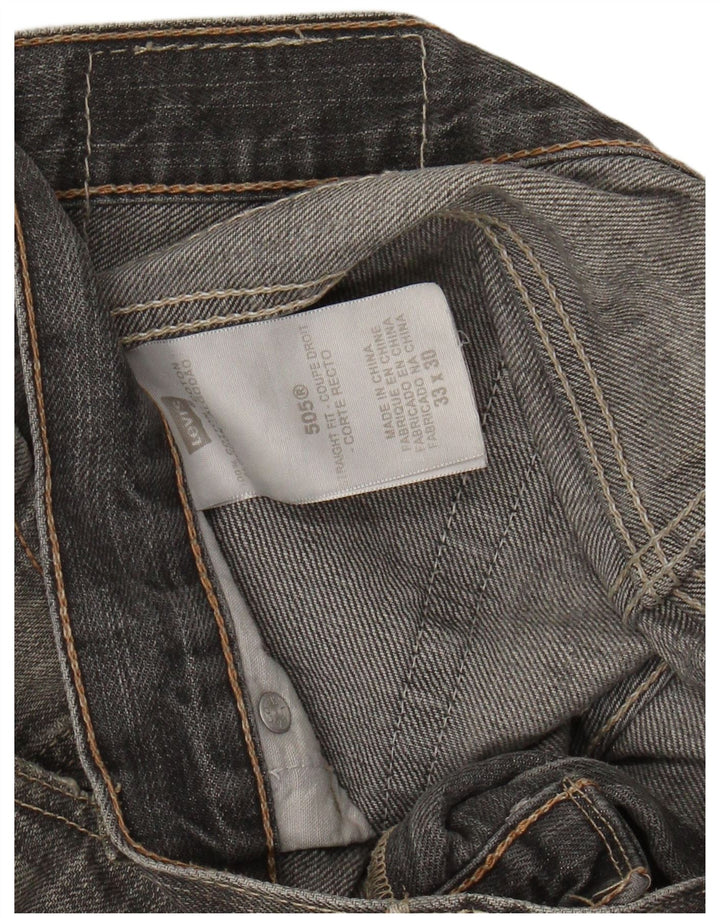 LEVI'S muške 505 ravne traperice W33 L30 sivi pamuk