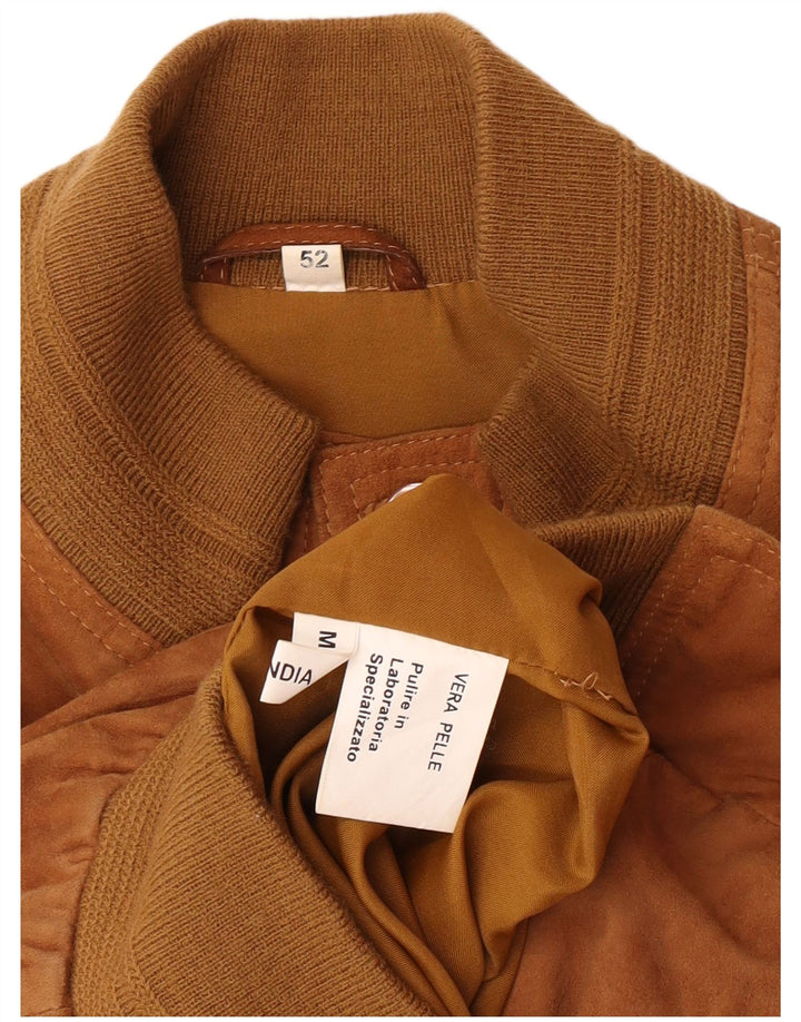 Vintage muška bomber jakna od brušene kože IT 52 XL smeđa koža
