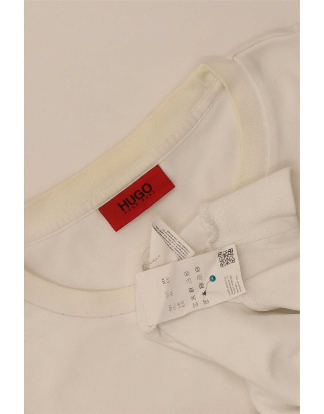Hugo Boss muški džemper s grafičkim motivima XL bijeli pamuk