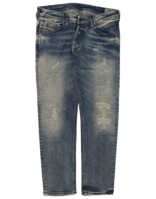 Diesel Mens Belther Regular Slim Traperice sa suženim trapericama W34 L30 Plave