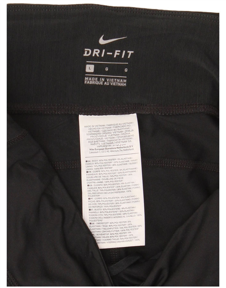Nike Ženske Dri Fit Leggings UK 14 Veliki crni poliester