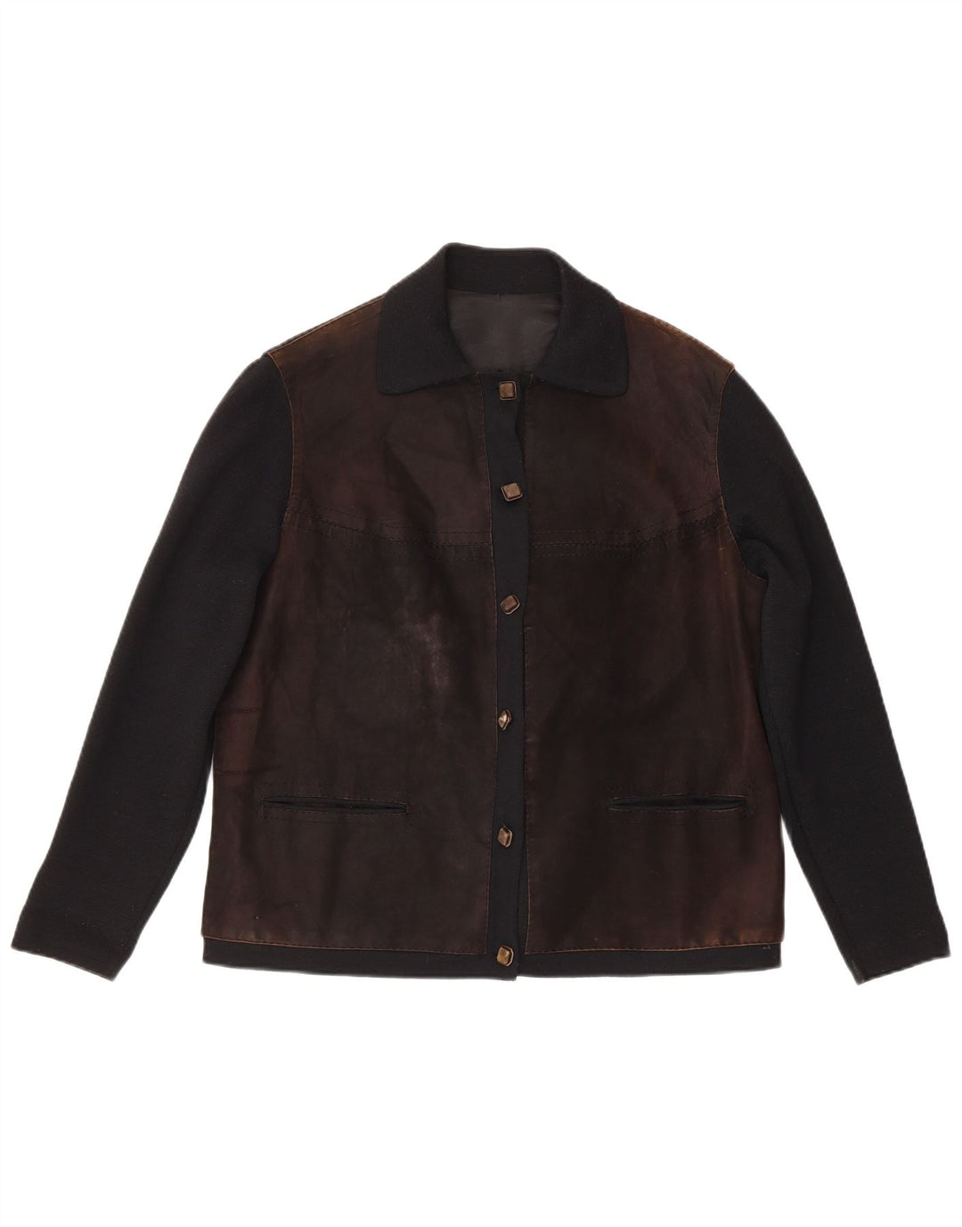 Vintage ženska bomber jakna standardnog kroja IT 48 srednje smeđe boje