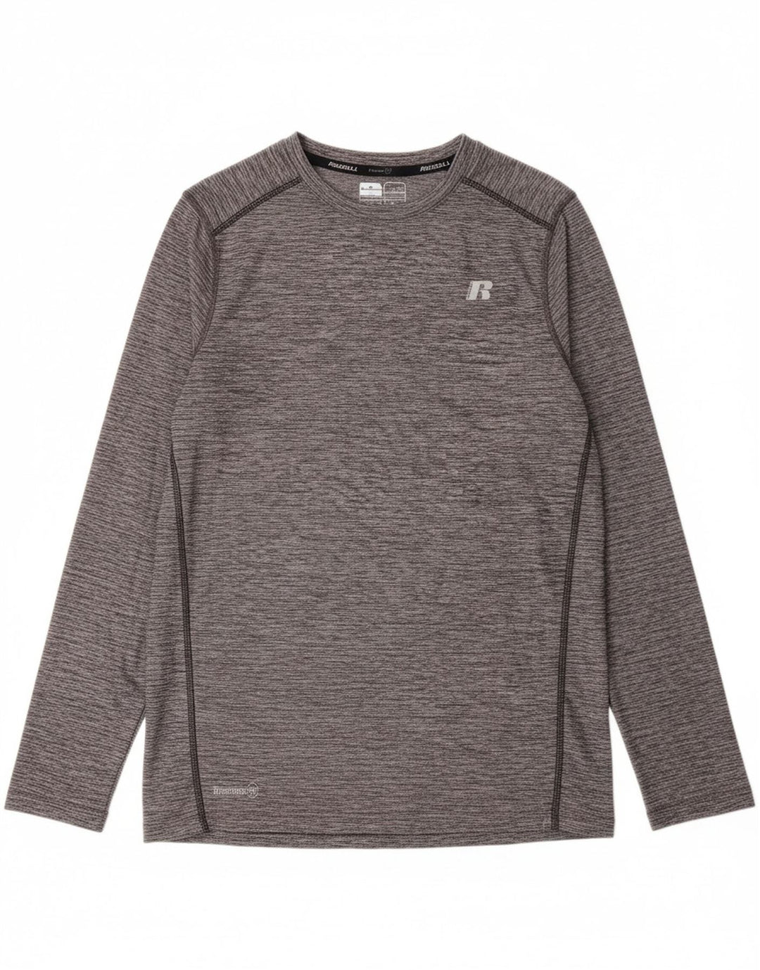 RUSSELL ATHLETIC Boys Top Long Sleeve 14-15 Years XL Grey Polyester