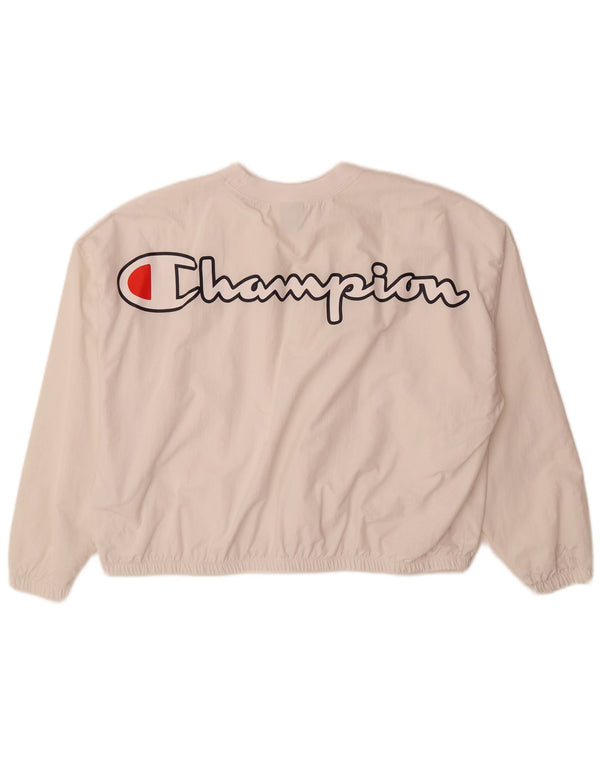 Champion ženska trenirka s grafičkim predimenzioniranim puloverom Top UK 10 Small White