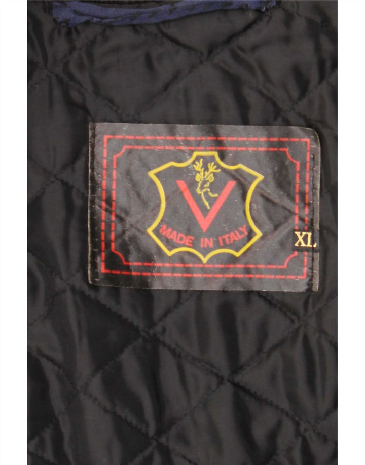 Vintage muška kožna jakna UK 42 XL crna