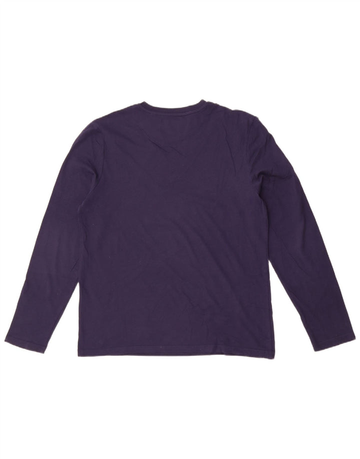 Lyle & Scott muška majica dugih rukava srednje tamnoplave pamučne boje