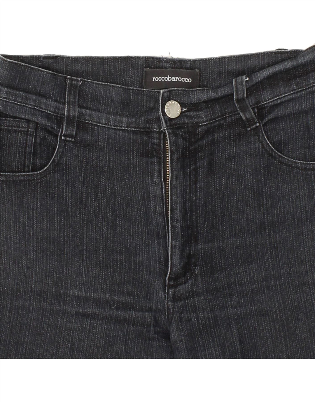 ROCCOBAROCCO Womens Straight Jeans W29 L30 Navy Blue Cotton Vintage Roccobarocco and Second-Hand Roccobarocco from Messina Hembry 