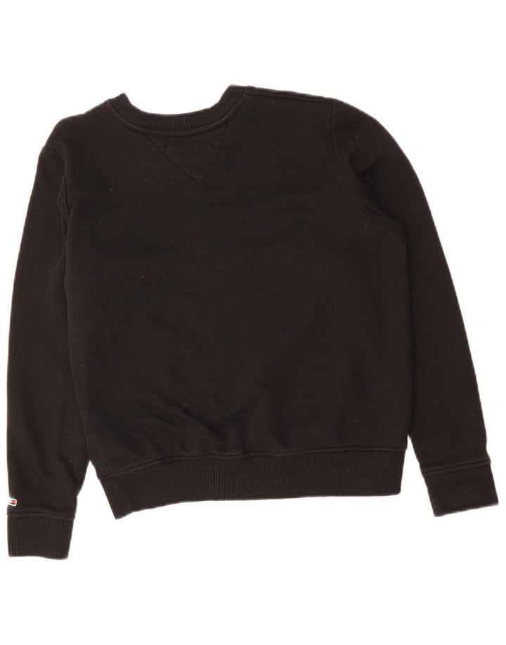 TOMMY HILFIGER Ženska prevelika majica s kratkim rukavima UK 10 Small Black