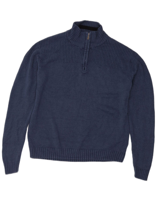 Pierre Cardin muški džemper s izrezom i patentnim zatvaračem 2XL tamnoplavi akril