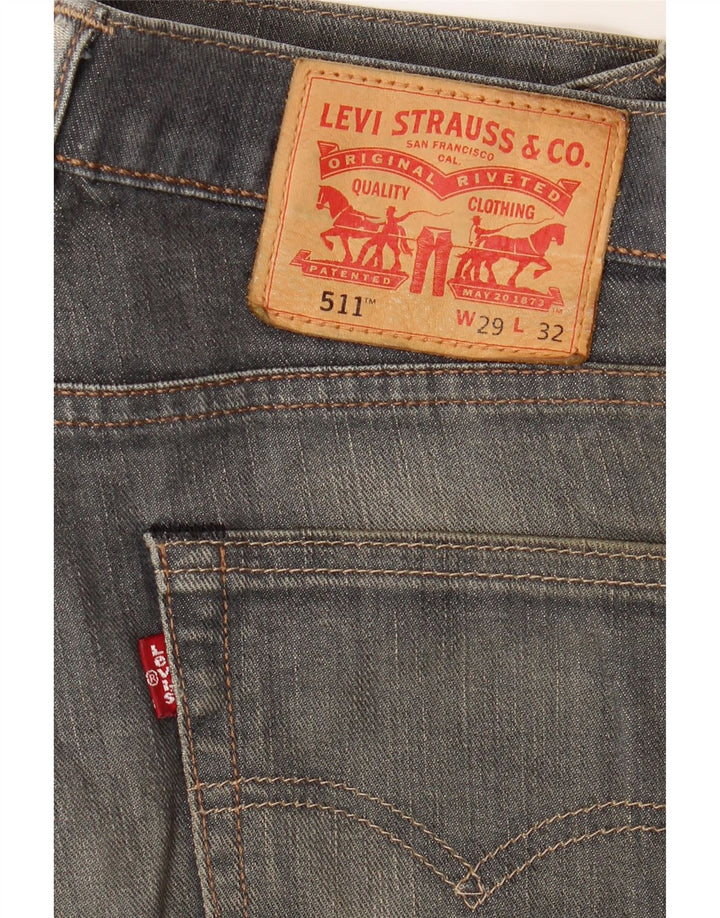 LEVI'S Mens 511 Slim Jeans  W29 L32 Grey Cotton Vintage Levi's and Second-Hand Levi's from Messina Hembry 