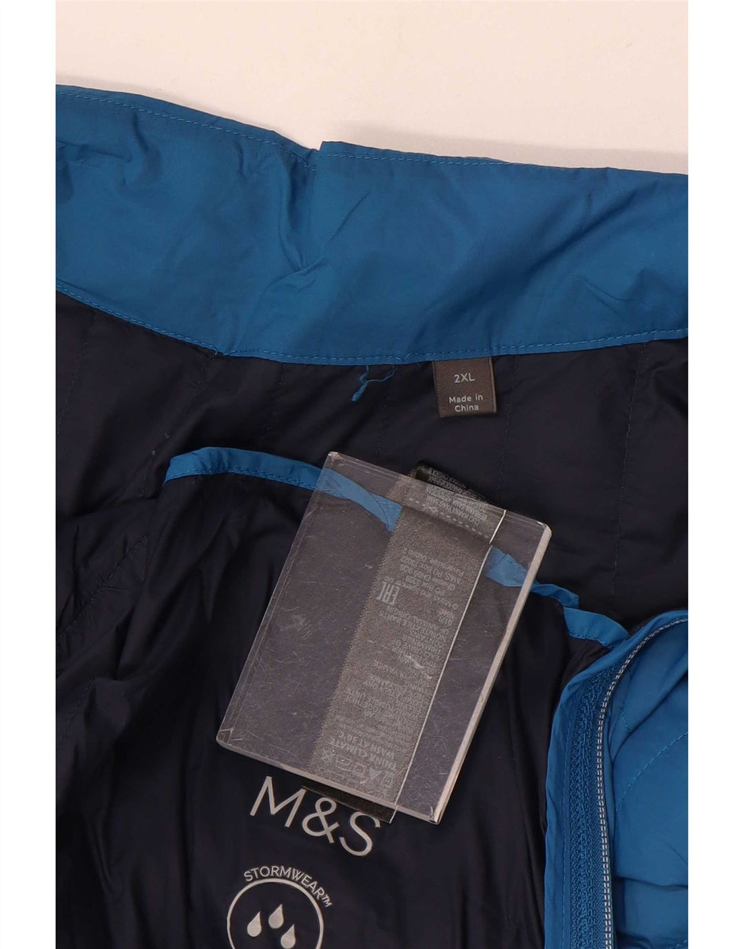 Marks & Spencer muška podstavljena jakna UK 44 2XL plavi poliamid