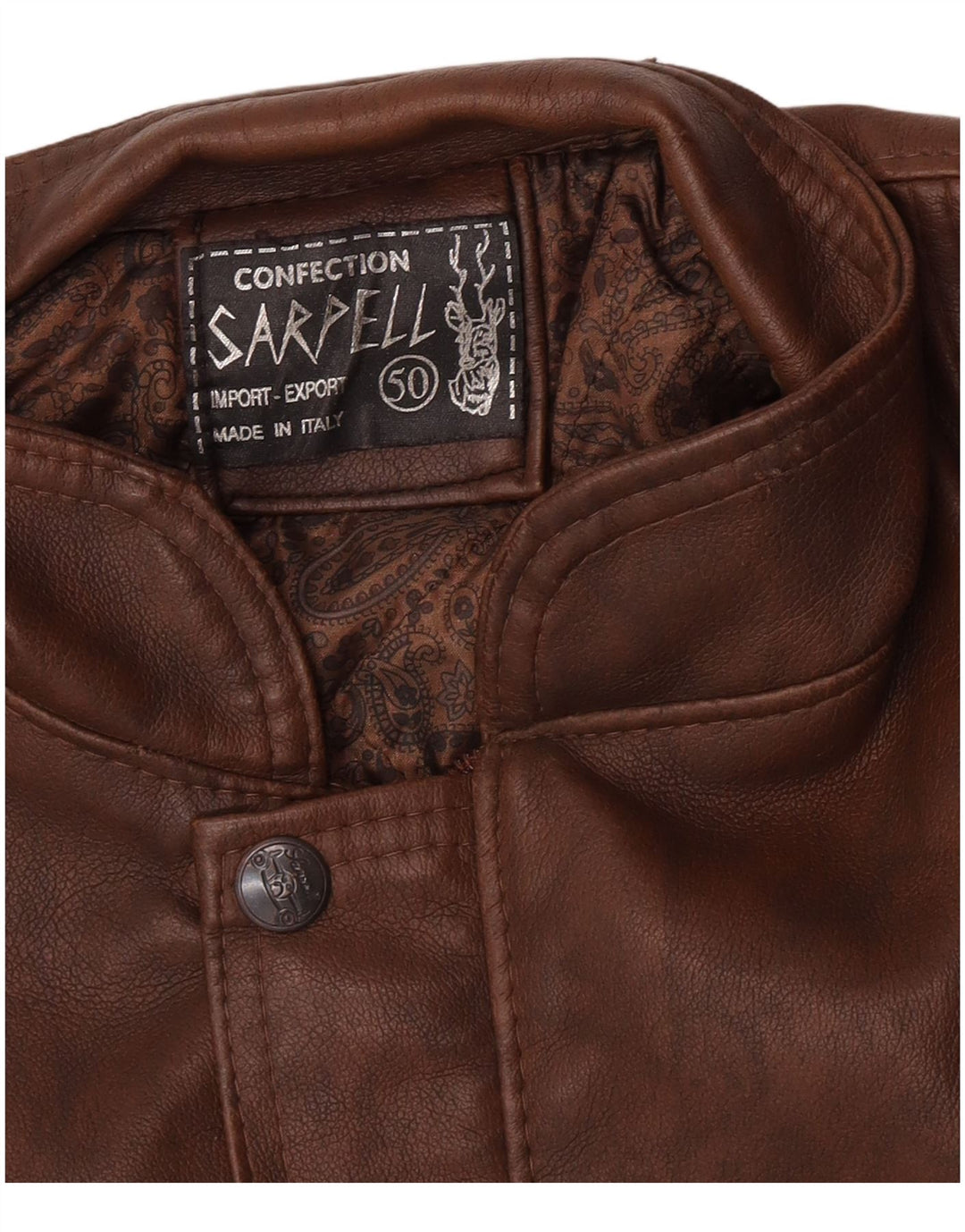 Vintage muška kožna jakna IT 50 Large Brown