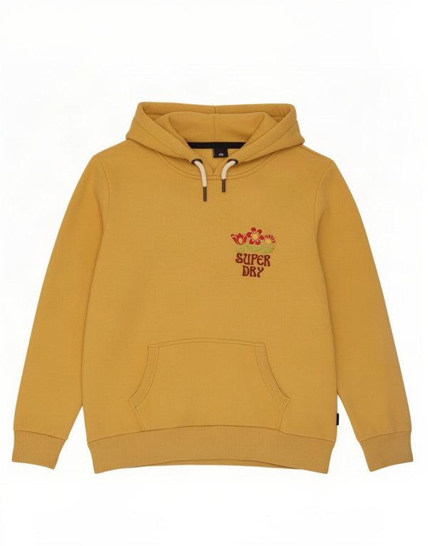 Superdry ženska majica s kapuljačom s kapuljačom UK 12 Srednje žuti pamuk