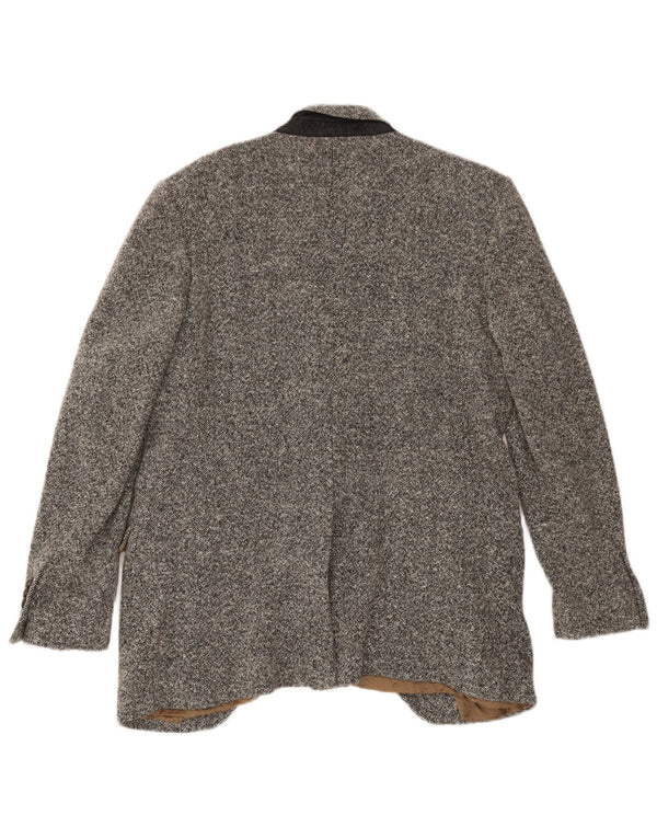 Dolce & Gabbana muška jakna sako s 1 gumbom IT 52 XL siva flekasta vuna