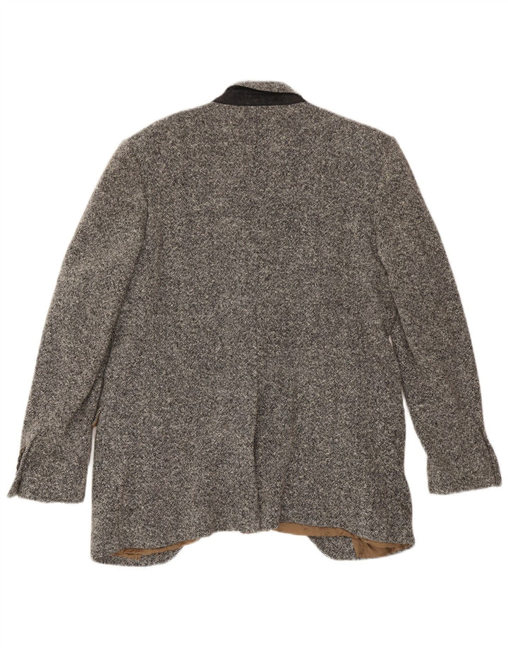 Dolce & Gabbana muška jakna sako s 1 gumbom IT 52 XL siva flekasta vuna