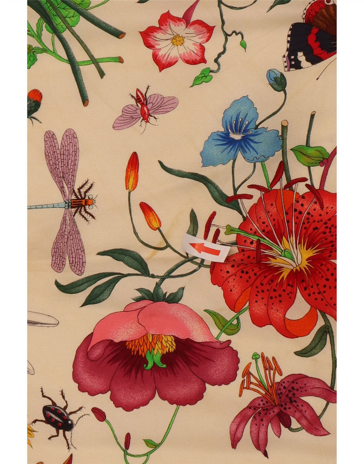 Gucci ženski grafički kvadratni šal u jednoj veličini, višebojni cvjetni dizajner