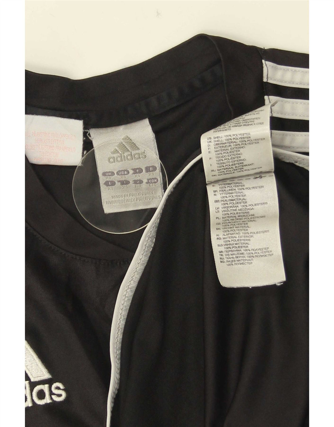 Adidas muška majica kratkih rukava XS crni prugasti poliester