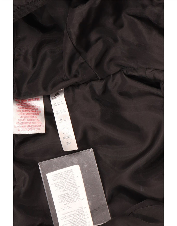 ADIDAS jakna s kapuljačom i podstavljenom podstavom za dječake 7-8 godina, crna poliester