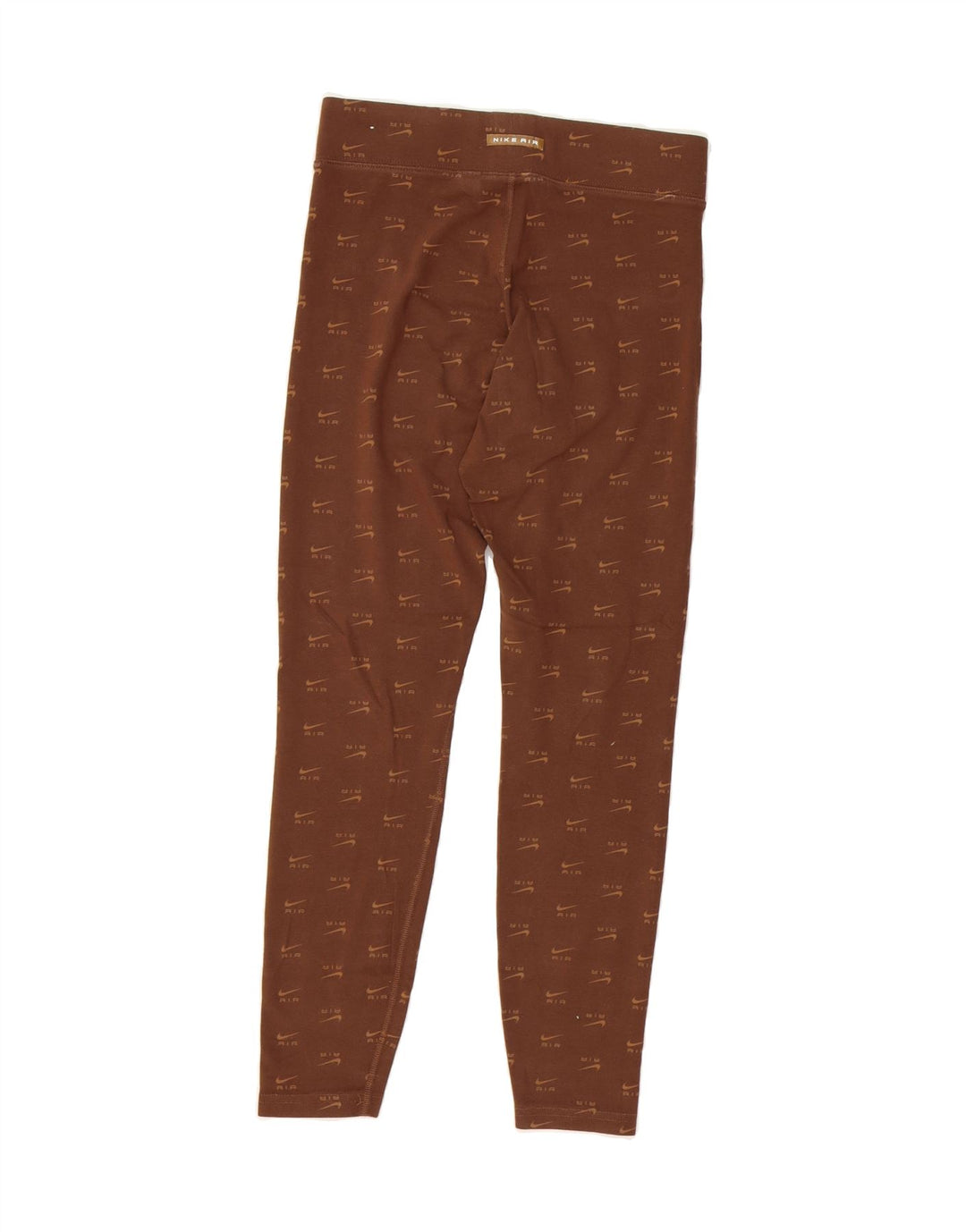 NIKE Womens Graphic Leggings UK 10 Small Brown Cotton Vintage Nike and Second-Hand Nike from Messina Hembry 
