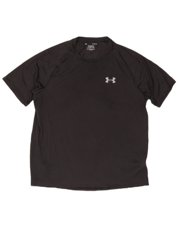 Under Armour Mens T-Shirt Top XL Black Polyester