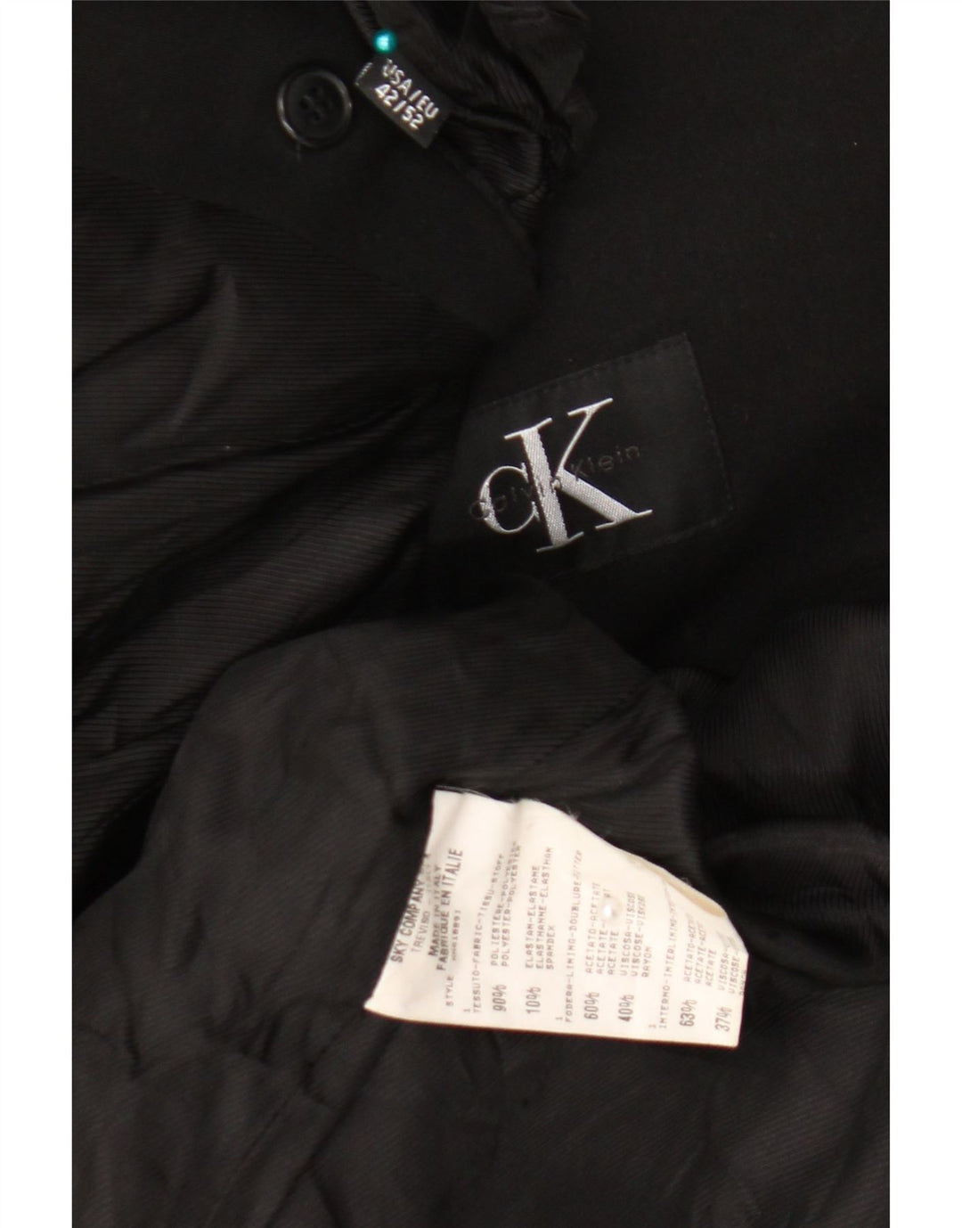 Calvin Klein muška jakna sa 3 gumba IT 52 XL crni poliester