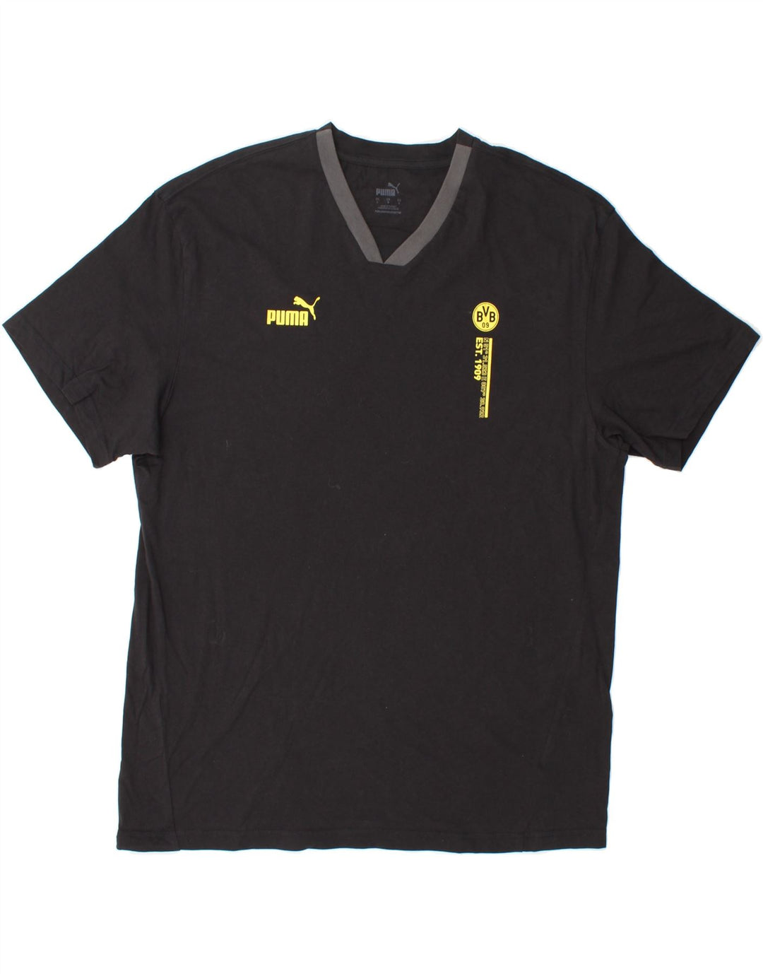 PUMA Mens Graphic T-Shirt Top Large Black Vintage Puma and Second-Hand Puma from Messina Hembry 