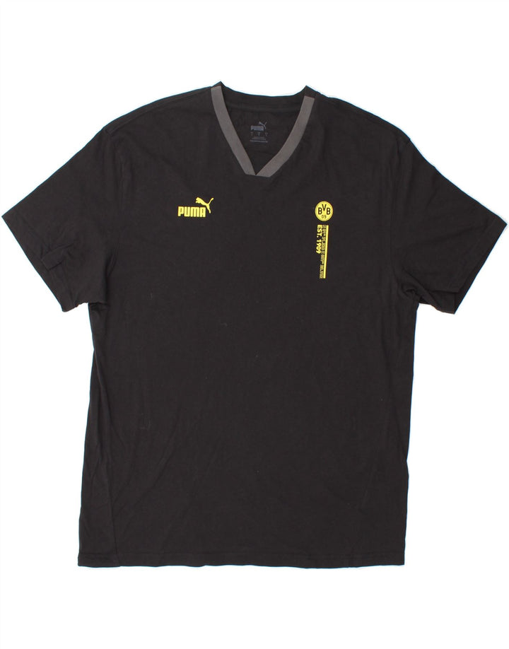 PUMA Mens Graphic T-Shirt Top Large Black Vintage Puma and Second-Hand Puma from Messina Hembry 